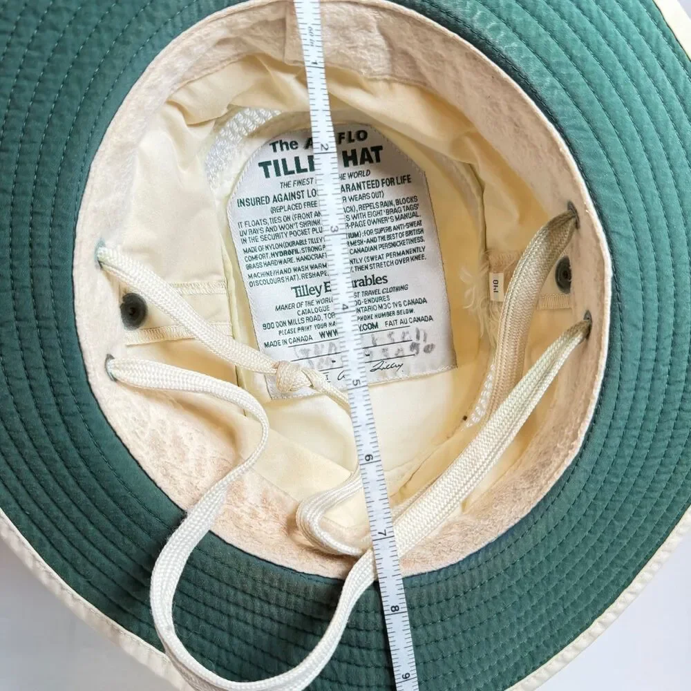Vintage Tilley Endurables Airflo T4 Safari Hat Khaki Made Canada Size 7 1/4